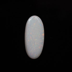 Natural Australian Opal with Tiny red fire, Oval Shape, 3 Carat, October Birthstone
