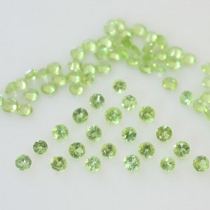 Natural Peridot Round Faceted Loose gemstone in sizes 2 mm, 2.5 mm and 3.5 mm AA Quality, Gemstone For Jewelry,