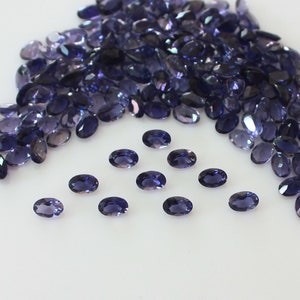 Natural Iolite Oval Faceted Loose gemstone In Size 5x3mm and 6x4mm AA Quality, Gemstone For Jewelry, clearance.