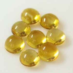 Natural Citrine Round 6mm and 7mm Cabochons Loose gemstone, Loose Citrine For Jewelry Making.