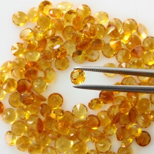 Natural Citrine 5mm and 6mm Citrine Round Faceted Loose gemstone Lemon color, good quality, Gemstone For Jewelry.