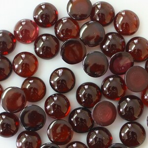 Red Garnet 8 mm and 10 mm Round Red Garnet Cabochons Loose gemstone For Jewelry, clearance.