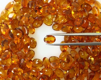 Real Citrine Rare Quality 6X4mm ,7x5mm and 8x6mm Deep Golden Citrine Oval Faceted Loose gemstone, Inclusion Free.