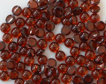 Red Garnet 4mm, 4.50mm, 5mm Round Cabochons Loose Gemstone, Gemstone For Jewelry, AA Quality.