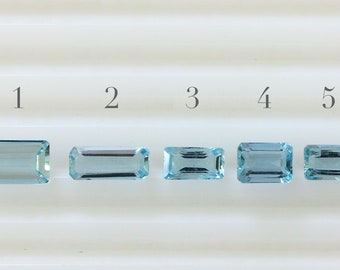 AAA Natural Deep Blue Octagon Aquamarine, high quality gemstones available in multiple sizes, High lustre stones