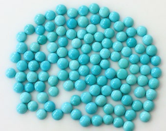 Natural Sleeping beauty Turquoise Blue Round Cabochon 5 mm Arizona mines AAA Quality