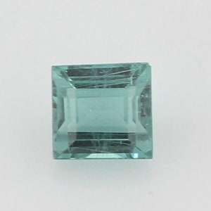 Green Tourmaline 8mm 3 carat Square Faceted Mint Green Loose Gemstones, Natural Gemstone For Jewelry.