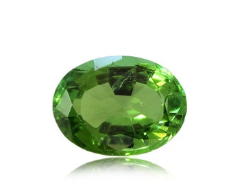 Green Tourmaline, 11x8mm 3 carat Oval Faceted Loose Gemstone, Natural Gemstone For Jewelry Making, Inclusion free.