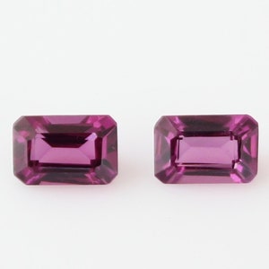 Pink Rhodolite Garnet Octagon Shape 6X4mm Approximately 7.51 Carat Matching Pair Loose Natural Gemstone