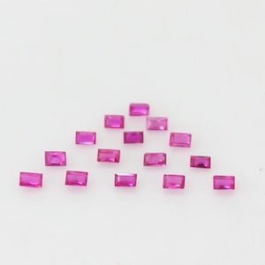 Natural Ruby Baguette 2.5x1.5, 2.5x2 & 3 x 2 mm Faceted Loose gemstone AAA Quality Inclusion Free