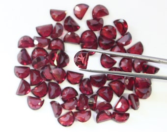 January Birthstone 5cts Ring Size Garnet Gemstone for Jewelry Blood Red Rhodolite Garnet Natural Loose Rhodolite Garnet Gem from Africa