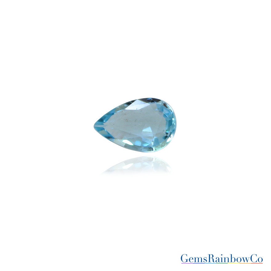 Natural Aquamarine, stone Pear cut gemstone 9x5mm, 0.83 carat,  Natural loose Gemstone AAA Quality, Inclusion Free