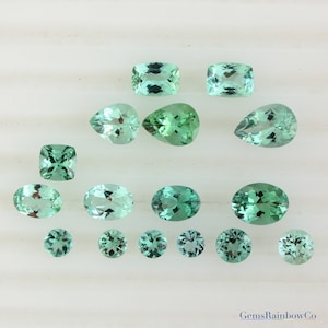 Mint Green Tourmaline, AAA Quality Faceted Natural Tourmaline Loose Gemstones in Multiple Shape And Size, Excellent Cut Gemstones.