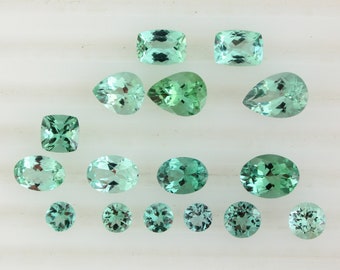 Mint Green Tourmaline, AAA Quality Faceted Natural Tourmaline Loose Gemstones in Multiple Shape And Size, Excellent Cut Gemstones.