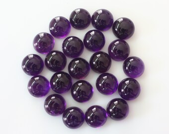 Natural African Amethyst 8mm and 10mm Round Cabochon Loose gemstone AAA Quality
