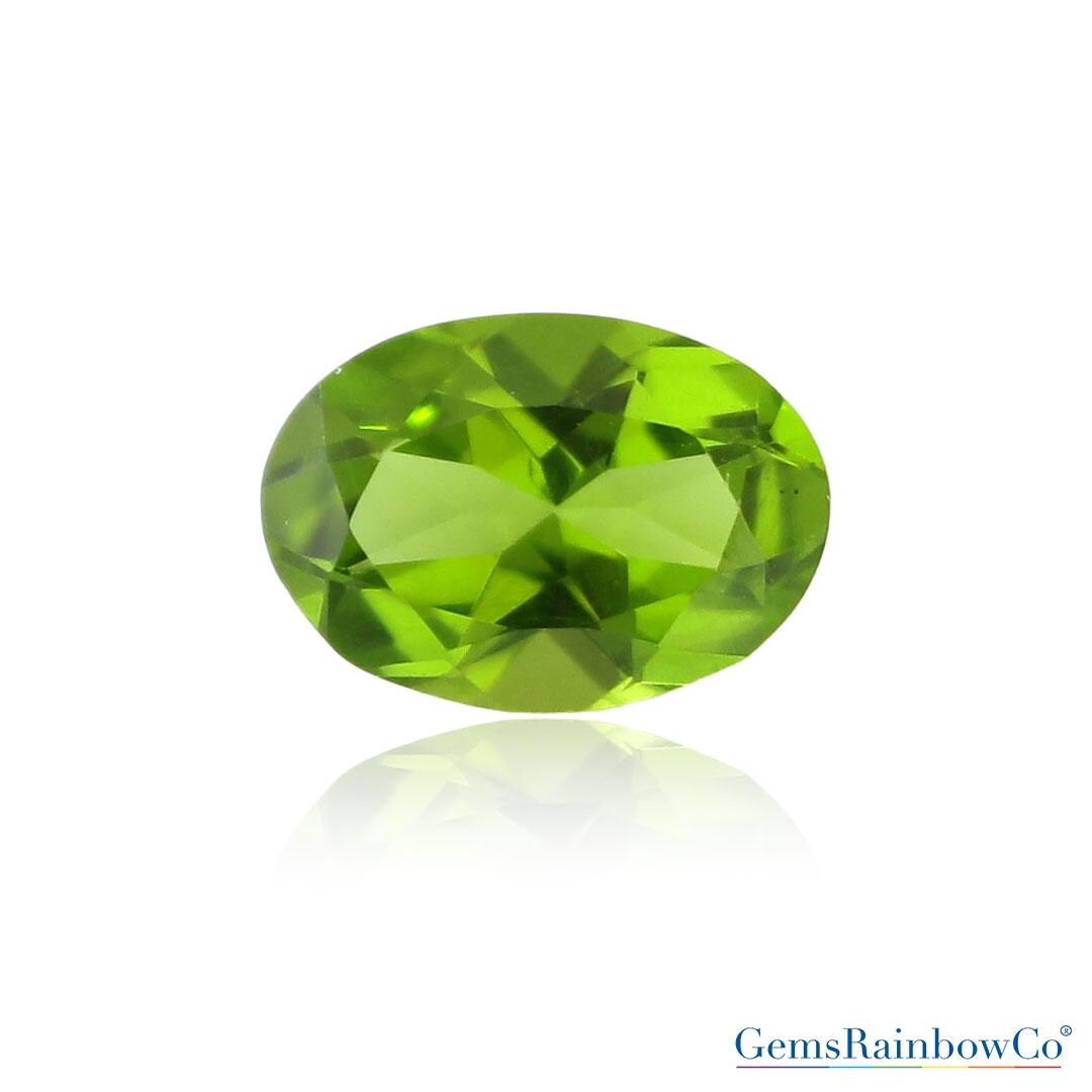 Natural Genuine Peridot, 12x8 MM 4 Carat Oval Faceted Loose