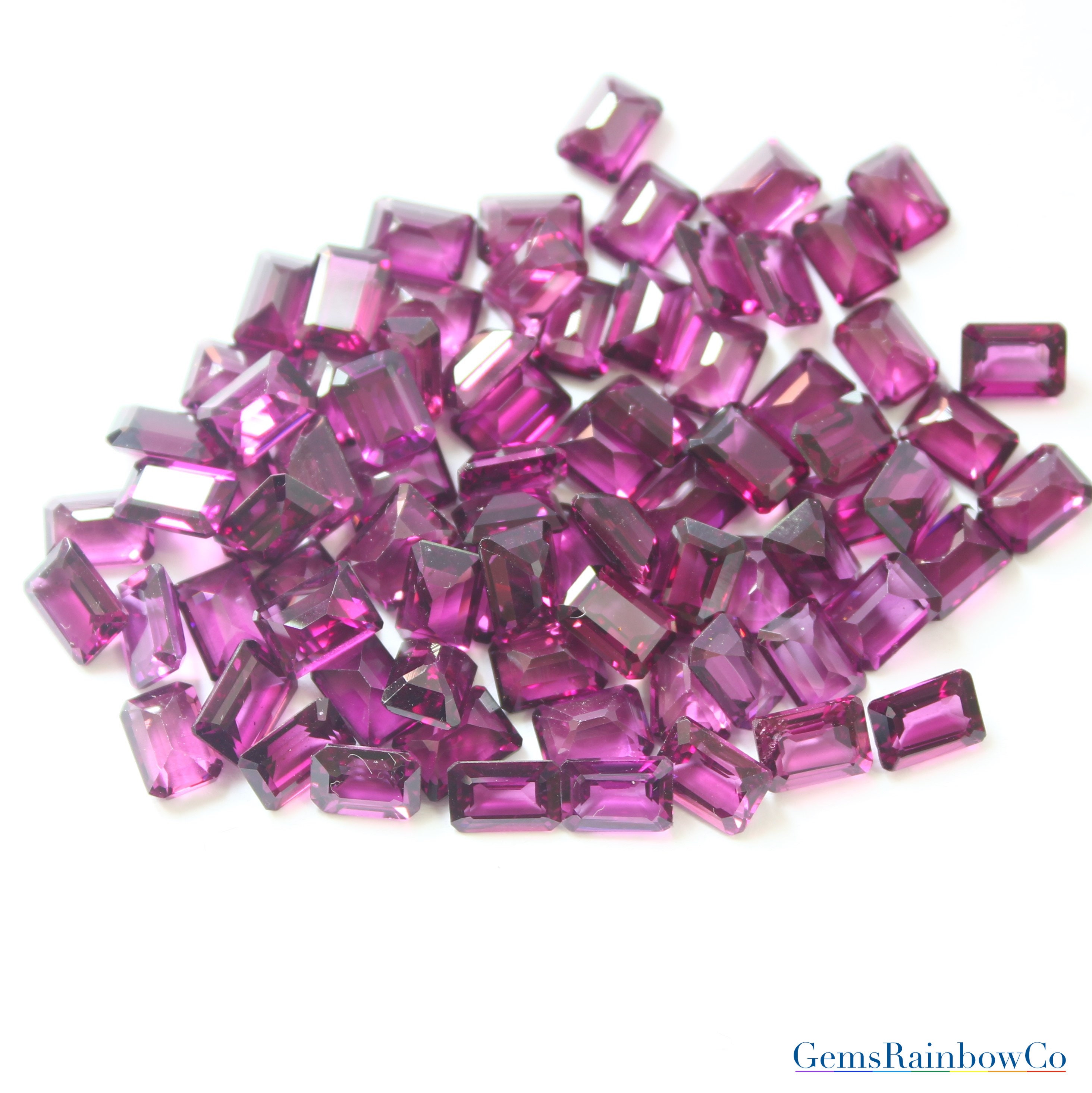 Pink Rhodolite Garnet 7x5mm 8x6mm Octagon Faceted Loose - Etsy UK