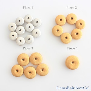 Saucer Beads in Brushed Finish, Sterling Silver Spacer Beads Available in size 10mm to 16mm, in silver and gold finishes