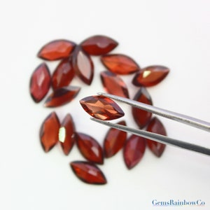 Red Garnet 8 x 4 mm, 10 x 5 mm and 12 x 6 mm Garnet Marquise Faceted Loose gemstone AA Quality, Red Indian Garnet For Jewelry making