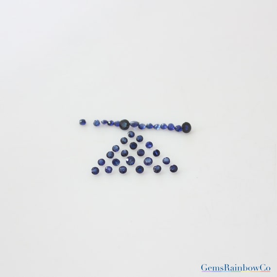 Natural Blue Sapphire Round 0.8mm to 1.5mm Faceted Loose gemstone AAA Quality