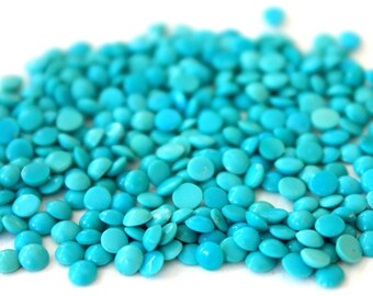 Sleeping Beauty Turquoise Natural 3 mm Round Cabochon Arizona mines AAA Quality