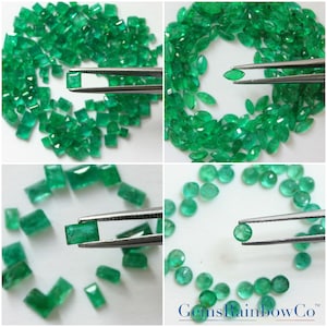 Natural Emerald Round, Baguette, Marquise, Square Faceted Loose Gemstones, Green ambian Emerald, Gemstone For Jewelry, #646.