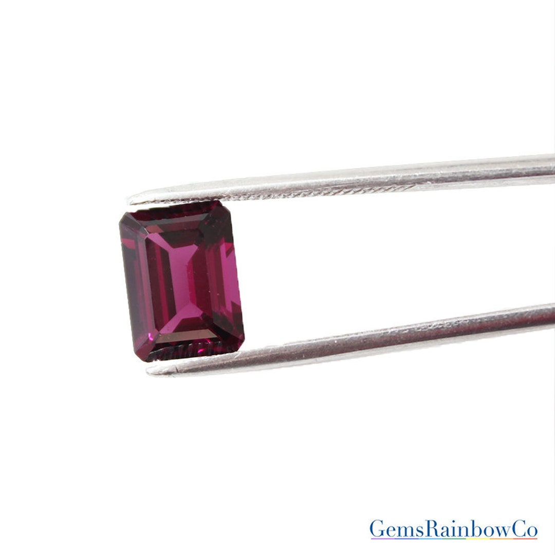 Pink Rhodolite Garnet 10x7mm Octagon Faceted Loose Gemstones ...