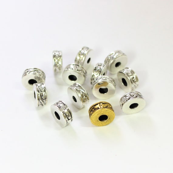 スターリングシルバー 11.5 mm ラウンド スペーサー ビーズ
