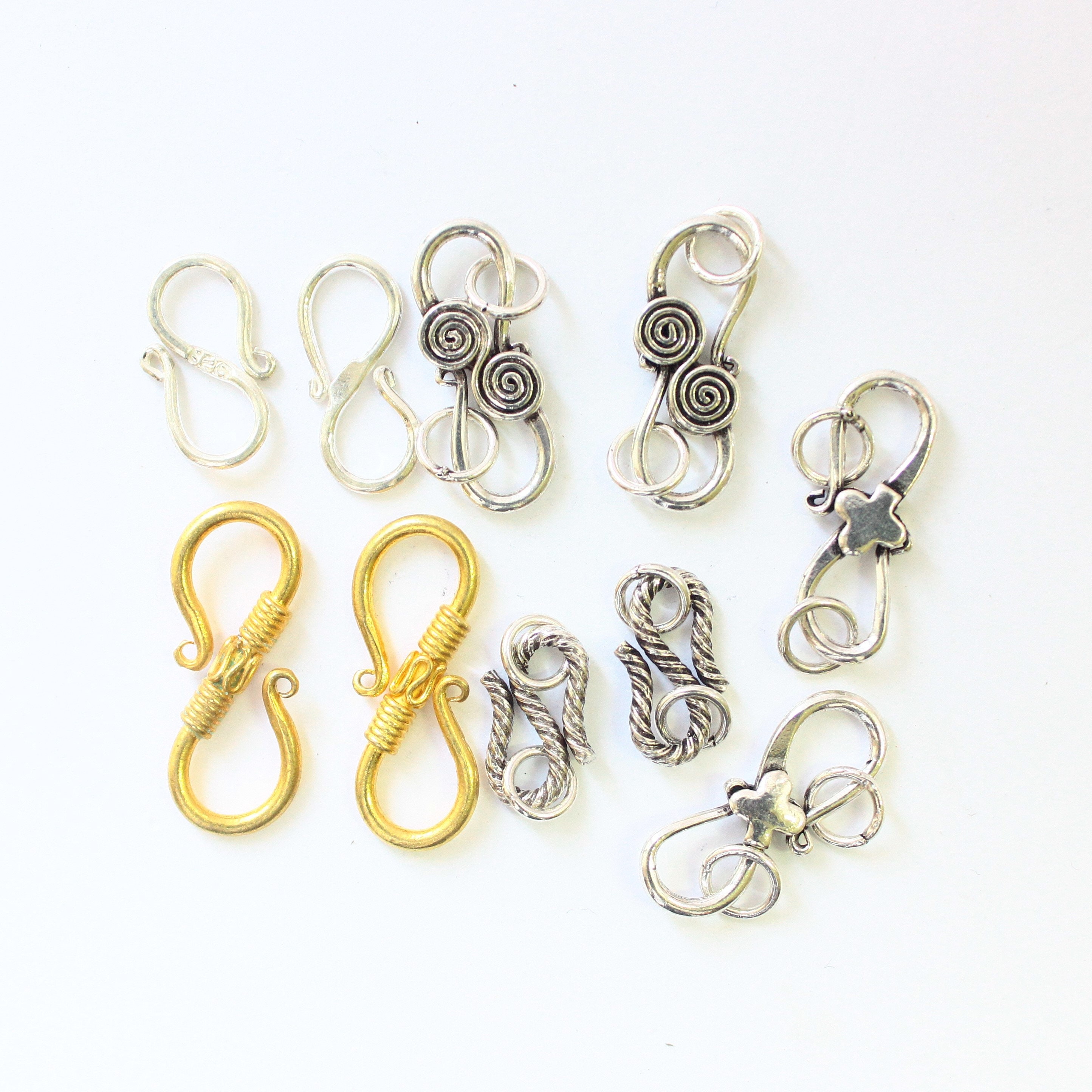 Gold Hook Clasp Findings, Shepherds Hook Clasp, Necklace Clasps