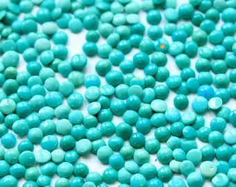 Natural Turquoise Round Cabochon Sleeping beauty Arizona mines 2mm, 2.5mm AAA Quality, Inclusion Free