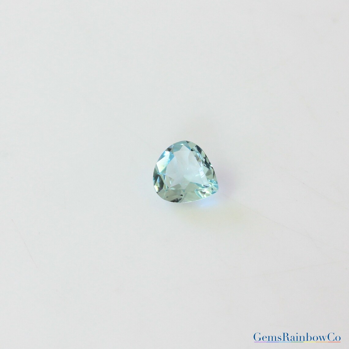 9mm Natural sky blue Aquamarine AAA Quality 1.76 carat Heart Etsy