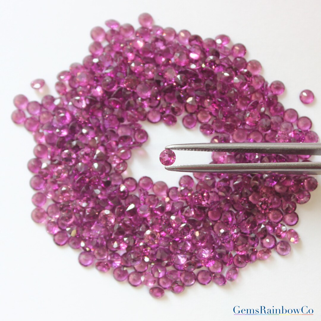 Granato rodolite rosa 2 mm, 2,5 mm e 3 mm Pietra preziosa sfusa ...