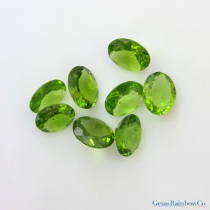 Natural Olive Green Peridot Oval Shape Faceted 9x7 mm, 10x8 mm and 11x9 mm Loose gemstone AA Quality