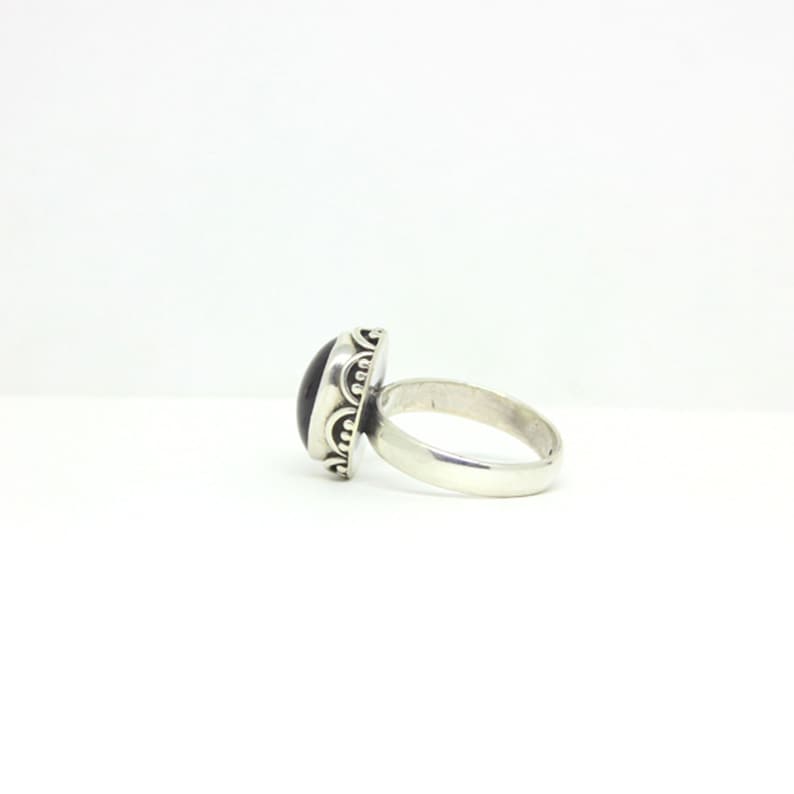 Garnet Daily Wear Jewellery Beautiful Gift For Women Labradorite And Black Onyx 925 Sterling Silver Ring Jewelry