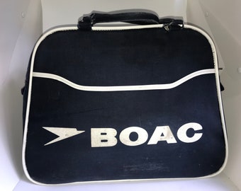 vintage boac flight bag