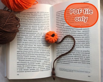 Crochet Pumpkin Bookmark Pattern: Beginner Fall Project (PDF File)