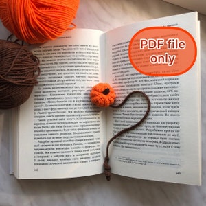 Crochet Pumpkin Bookmark Pattern: Beginner Fall Project (PDF File)