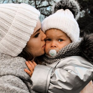 Matching beanies mom and baby 2025