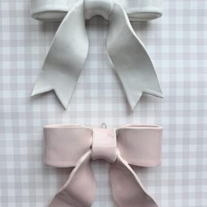 Limited Drop Ceramic Bow Wall Art, Bow Nursery Decor, Decorative Bow, Coquette Nursery Decor, Handmade Ceramic Bow, Gift For Baby Girl