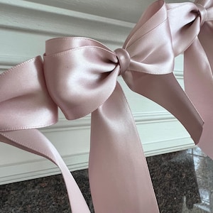 Satin Bow Ribbon Garland, Bow Baby Shower Decor, Bachelorette Garland, Coquette Bowful Decor, Nursery Banner Garland, Girl Nursery Bow Decor