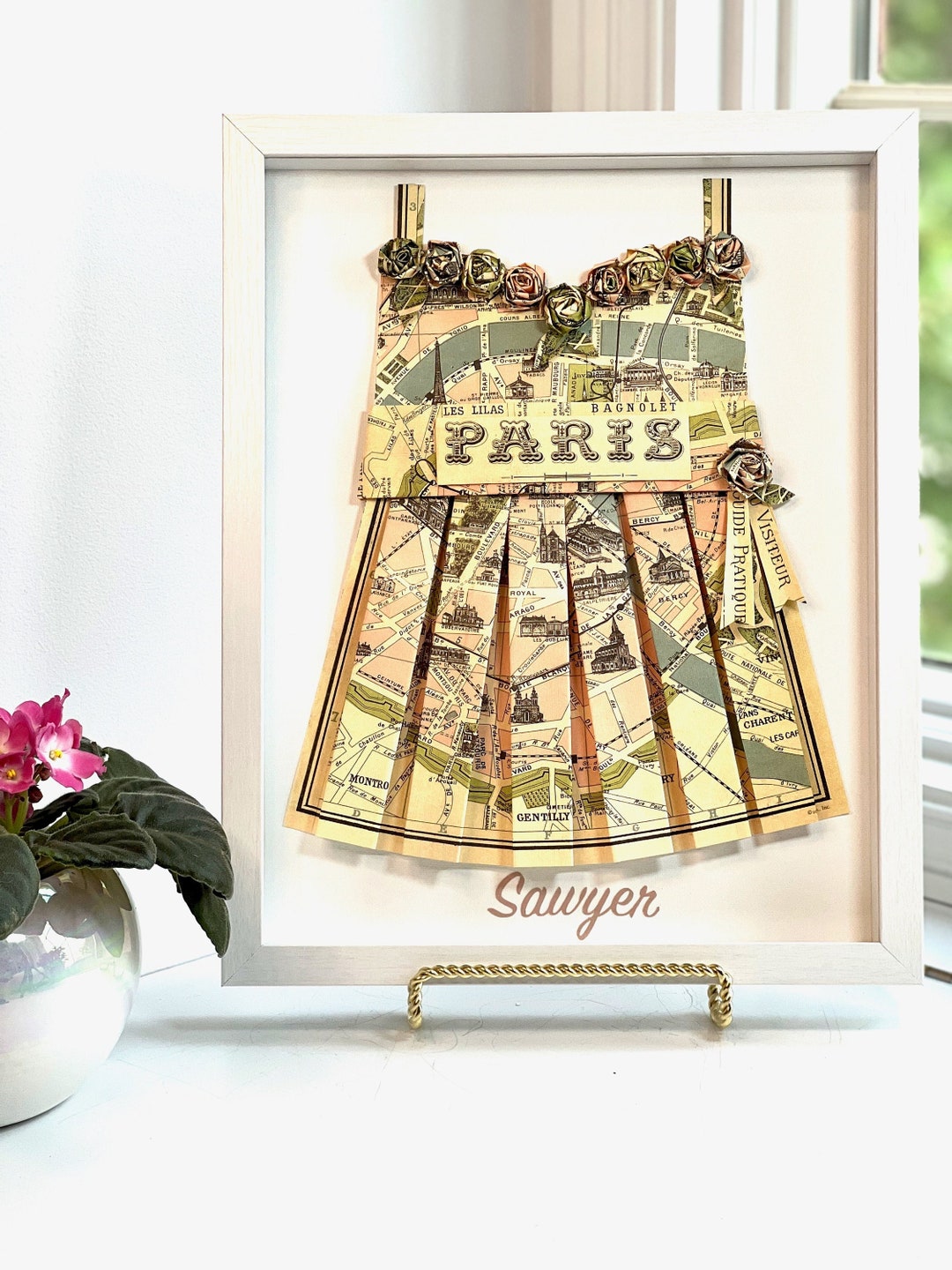 French Vintage Nursery Wall Art, Paris Baby Wall Hanging, Europe Theme