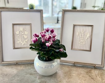Botanical Nursery Decoration, Artful Nursery Wall, Wildflower Nursery, 3d Floral Art, Flower Silhouette, Grandmillenial Girl Nursery Art