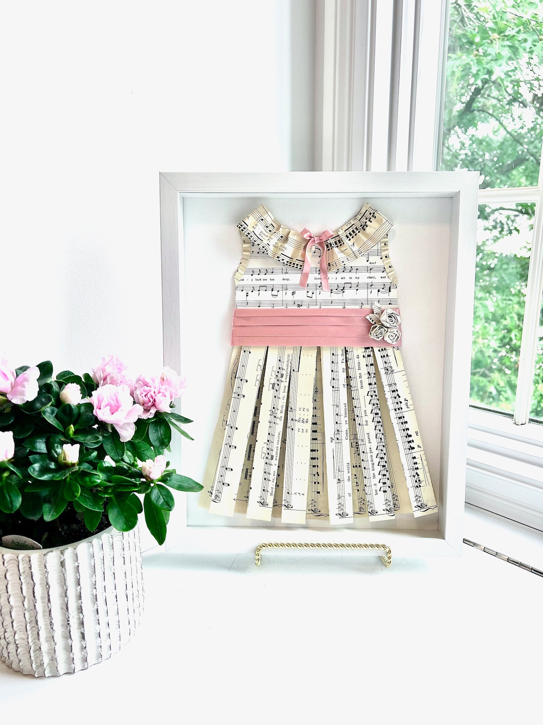 Vintage Sheet Music Girl's Dress Wall Art, Music Baby Gift, Musical