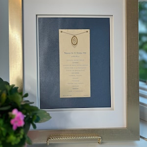Vintage 1926 French Menu Framed Art, Grandmillenial Artwork, Culinary Decor, Dining Room Wall Art, Restaurant Wall Hanging, Hotel Menu