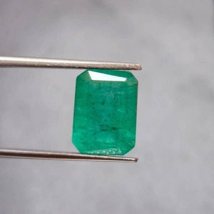 4 Carat Natural Emerald Gemstone, Ring Size Faceted Emerald, Beautiful Colour, Gift Emerald, For Girls Ring for Emerald