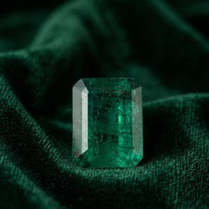 Gema de esmeralda natural de 6 quilates, piedra para anillo, piedra de esmeralda octogonal, para la fabricación de joyas.