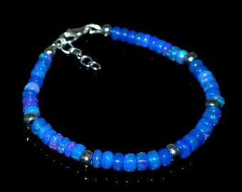 Natural Opal Beaded Bracelet | Lavender Opal Jewelry | Beaded Bracelet  Dainty Jewelry | Gift For Her