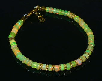 Ethiopian Yellow Opal Beaded Bracelet | Handmade Beaded Jewelry, October Birthstone | Gift For Her
