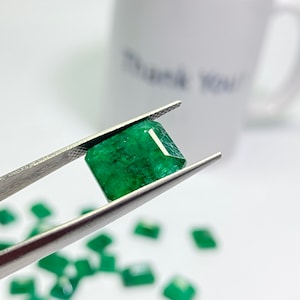 5 Carat Natural Zambian Emerald, Octagon Faceted Gemstone, Emerald Cut Faceted Gemstone, Ring Size Gemstone, Birthstone