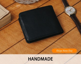 Personalized Leather Wallet for Father's Day Anniversary Gift for Him Custom Leather Wallet for Men Engraved Wallet for Men Gift for Dad